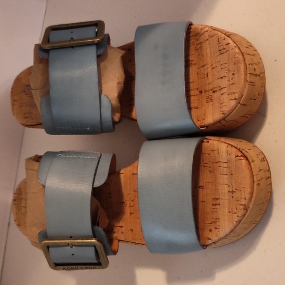 Kork-Ease Taige Cork Platform Heel Clog Sandal Women's Size 10 blue - Picture 2 of 12
